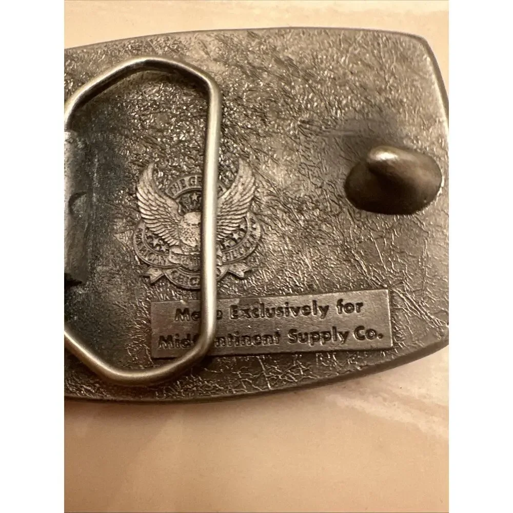 MidContinent Belt Buckle –‎ Vintage Metal Buckle Western Collectible